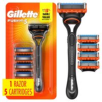 Gillette Fusion5 Shaving Razor for Men, 1 Razor Handle, 5 Razor Blade Refills
