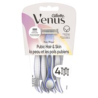 Gillette Venus Pubic Hair & Skin Disposable Razors, 4 count, 4 Each