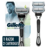 Gillette SkinGuard Razors for Men, 1 Handle and 1 Razor Blade Refill