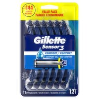 Gillette Sensor 3 Comfort Disposable Razors Value Pack, 12 count