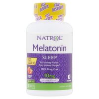 Natrol Maximum Strength Strawberry Flavor Melatonin Sleep Tablets Value Size, 10 mg, 100 count