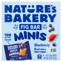 Nature's Bakery Blueberry Minis Fig Bar, 1 oz, 10 count, 10 Ounce