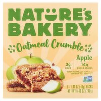 Nature's Bakery Apple Oatmeal Crumble, 1.41 oz, 6 count, 1.41 Ounce