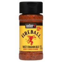 Weber Fireball Red Hot Sweet Cinnamon Heat Whiskey Flavored Seasoning, 3.5 oz, 3.5 Ounce