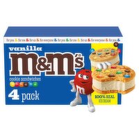 M&M's Vanilla Cookie Sandwiches, 4 fl oz, 4 count