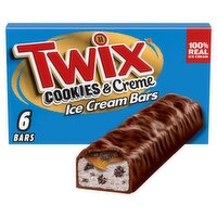 Twix Cookies & Creme Ice Cream Bars, 1.93 fl oz, 6 count