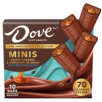 Dove Minis Salted Caramel & Chocolate Ice Cream Bars, 10 count, 6.5 fl oz