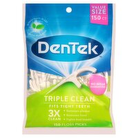 DenTek Triple Clean Floss Picks Value Size, 150 count, 1 Each