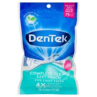 DenTek Complete Clean Easy Reach Floss Picks, 75 count, 1 Each