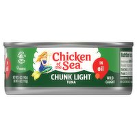 Chicken of the Sea Chunk Light Tuna in Oil, 5 oz, 5 Ounce