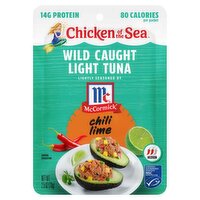 Chicken of the Sea Lightly Seasoned by McCormick Chili Lime Wild Caught Light Tuna, 2.5 oz