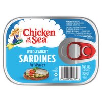 Chicken of the Sea Wild-Caught Sardines in Water, 3.75 oz, 3.75 Ounce