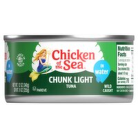 Chicken of the Sea Chunk Light Tuna in Water, 12 oz, 12 Ounce