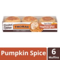 Thomas' Nooks & Crannies Pumpkin Spice English Muffins Limited Edition, 6 count, 13 oz