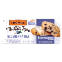 Thomas' Blueberry Oat Muffin Tops, 6 count, 10.5 oz, 10.5 Ounce