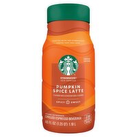 Starbucks Pumpkin Spice Latte Iced Chilled Espresso Beverage Limited Edition, 40 fl oz
