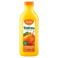 Tropicana No Pulp Pure Premium 100% Orange Juice, 46 fl oz