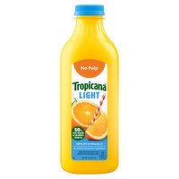 Tropicana Light Orange Juice, No Pulp, 46 Fl Oz Bottle