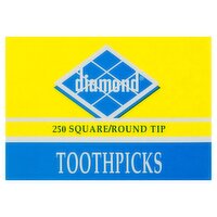 Diamond Square/Round Tip Toothpicks, 250 count, 250 Each