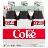 Diet Coke Soda, 8 fl oz, 6 count