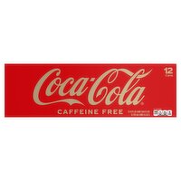 Coca-Cola Caffeine Free Soda, 12 fl oz, 12 count