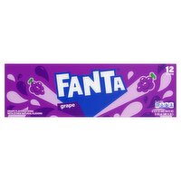 Fanta Grape Flavored Soda, 12 fl oz, 12 count