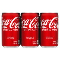 Coca-Cola Original Taste Soda, 7.5 fl oz, 6 count, 45 Fluid ounce