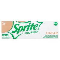 Sprite Zero Sugar Ginger Soda, 12 fl oz, 12 count