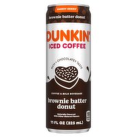 Dunkin' Bakery Series Brownie Batter Donut Iced Coffee & Milk Beverage, 11 fl oz