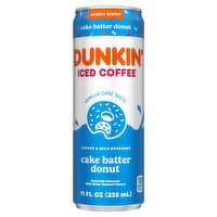 Dunkin' Bakery Series Cake Batter Donut Iced Coffee & Milk Beverage, 11 fl oz