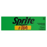 Sprite + Tea Zero Sugar Lemon-Lime and Tea Flavored Soda, 12 fl oz, 12 count