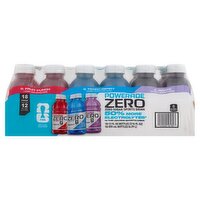 Powerade Zero Zero Sugar Sports Drink, 12 fl oz, 18 count