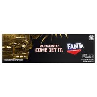 Fanta Crimson Sour Cherry Flavored Soda, 12 fl oz, 12 count