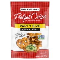 Snack Factory Pretzel Crisps Everything Pretzel Crackers Party Size, 14 oz