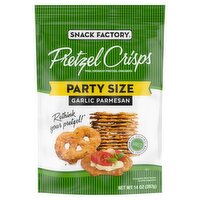 Snack Factory Pretzel Crisps Garlic Parmesan Pretzel Crackers Party Size, 14 oz, 14 Ounce