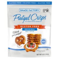 Snack Factory Snack Factory Pretzel Crisps Gluten Free Original Deli Style Pretzel Crackers, 5 oz, 5 Ounce 