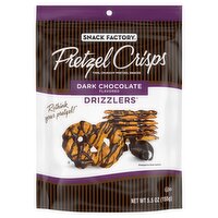 Snack Factory Pretzel Crisps Drizzlers Dark Chocolate Flavored Pretzel Snacks, 5.5 oz, 5.5 Ounce