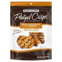 Snack Factory Pretzel Crisps Milk Chocolate & Caramel Flavored Drizzlers Pretzel Snacks, 5.5 oz