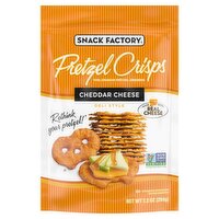 Snack Factory Pretzel Crisps Cheddar Cheese Deli Style Pretzel Crackers, 7.2 oz