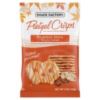 Snack Factory Pumpkin Spice White Crème Pretzel Crisps, 4 oz