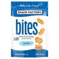 Snack Factory Bites Sea Salt Baked Pretzel Snacks, 9 oz