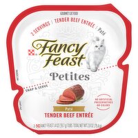 Purina Fancy Feast Petites Paté Tender Beef Entreé Gourmet Cat Food, 1.4 oz, 2 count