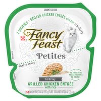 Purina Fancy Feast Petites Grilled Chicken Entrée with Rice Gourmet Cat Food, 1.4 oz, 2 count