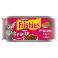 Purina Friskies Prime Filets with Salmon & Beef in Sauce Cat Food, 5.5 oz