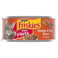 Purina Friskies Prime Filets Chicken & Tuna Dinner in Gravy Cat Food, 5.5 oz