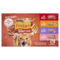 Purina Friskies Extra Gravy Chunky Cat Food, 5.5 oz, 24 Count, 8.25 Pound