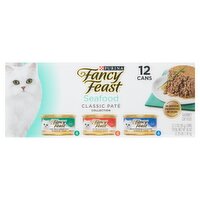 Purina Fancy Feast Classic Paté Collection Seafood Gourmet Cat Food, 3 oz, 12 count