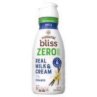 Nestlé Coffee Mate Natural Bliss Vanilla Zero Sugar Real Milk & Cream Creamer, 32 fl oz