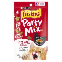 Purina Friskies Party Mix Mixed Grill Crunch Cat Treats, 2.1 oz