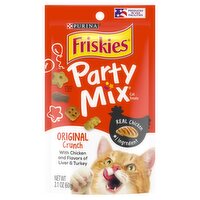 Purina Friskies Party Mix Original Crunch Cat Treats, 2.1 oz, 2.1 Ounce